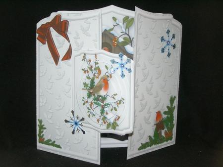 Christmas Robins Gatefold Card Kit by Susan Smith