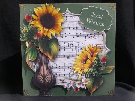 Bright Sunflowers & Sheet Music by Susan Smith