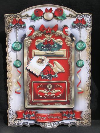 Christmas Vintage Festive Mailbox with Decorations by Susan Smith