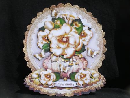 Vintage Cream Roses Card Kit by Susan Smith