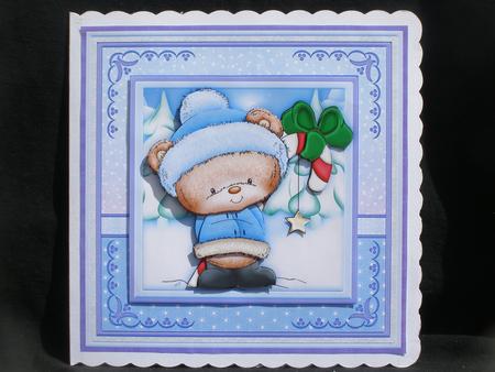 Christmas Candy Star Ted 7.5 Mini Kit with Decoupage by Susan Smith