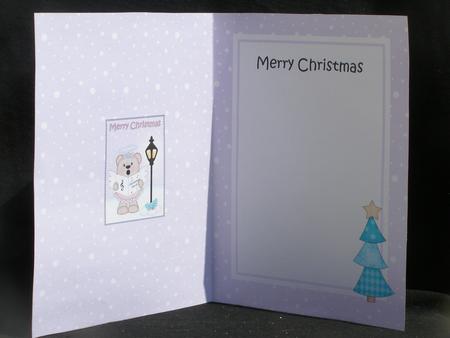 Christmas Livvy Bear Lamp Post 5x7 Matching Insert by Susan Smith