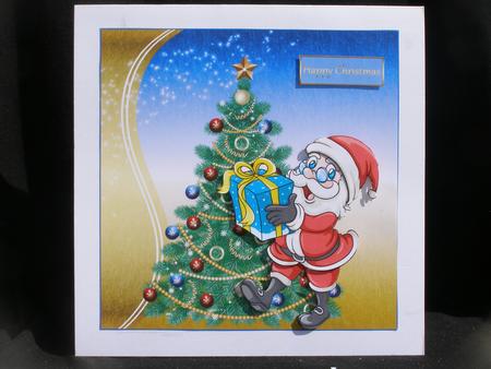 Christmas Time with Santa 7x7 Card by Susan Smith
