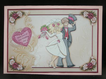 Wedding Whimsical Bride & Groom Topper and Decoupage by Susan Smith