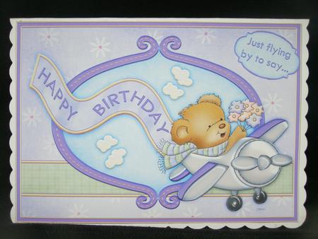 Flying by to Say Happy Birthday Decoupage by Susan Smith