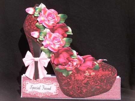 Red Shoe Shaped Card Mini Kit by Susan Smith