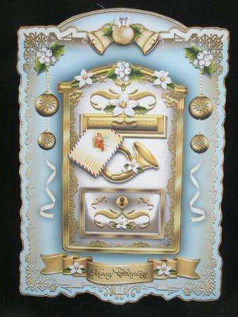 Christmas Vintage White Mailbox by Susan Smith