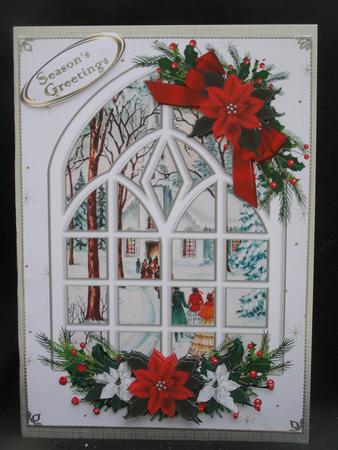 Vintage Christmas Scene Through the Window by Susan Smith