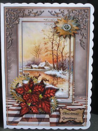 Male Card Vintage Christmas Rustic 2 by Susan Smith