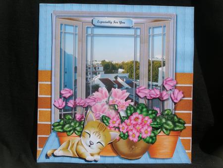 Window Flowerpots & Kitten Mini Kit by Susan Smith
