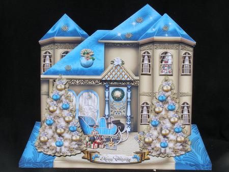 Winter Christmas Family House Card Kit by Susan Smith