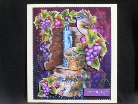 Nature's Bounty Fountain Topper with Decoupage by Susan Smith
