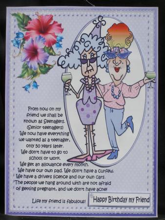 Stella and Edna Senior Teens Quick Card by Susan Smith