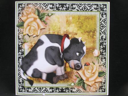 The Cow and the Ladybird Card Front Kit by Susan Smith