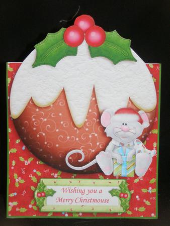 Christmas Pudding Over the Edge Card and Decoupage by Susan Smith