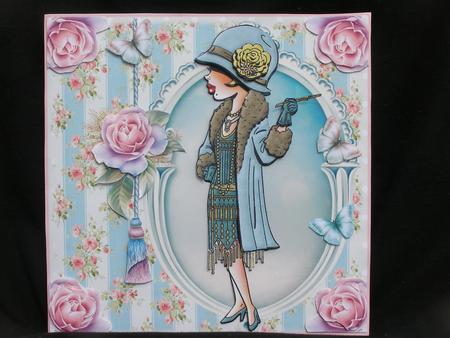 The Flapper Lady Card Front Kit by Susan Smith