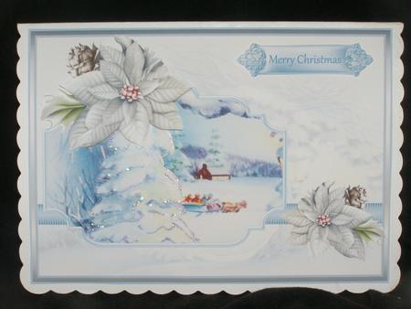 Sleigh Ride in the Snow Card with Decoupage by Susan Smith
