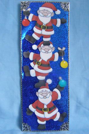 Stacking Santa Doodles Large Image by Susan Smith