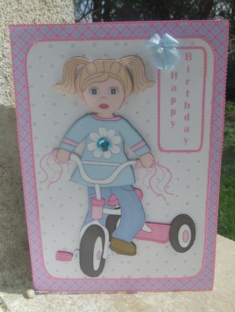 Blonde Girl on Bike by Susan Smith