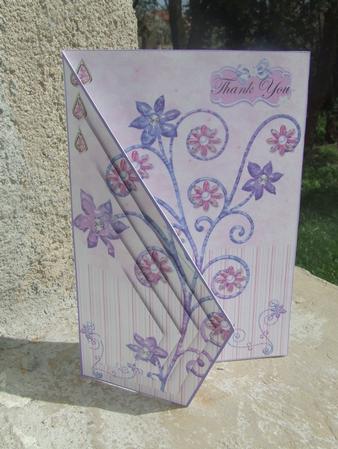 Flower Thanks Shaped Front Card by Susan Smith