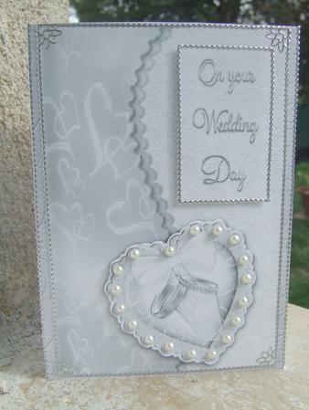Ring Pillow (silver) Wedding Card by Susan Smith