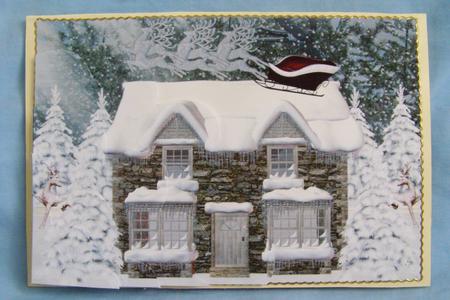 A Winters Scene Petal Corner Stacker by Susan Smith