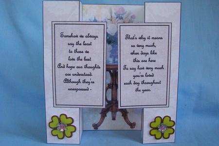 My Table of Flowers Double Fold Back Card by Susan Smith