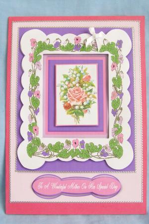 Bouquet with Scalloped Flower Frame by Susan Smith