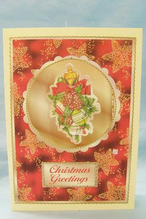 Baubles & Pine Cones - Christmas Dangler Card with Pyramid by Susan Smith