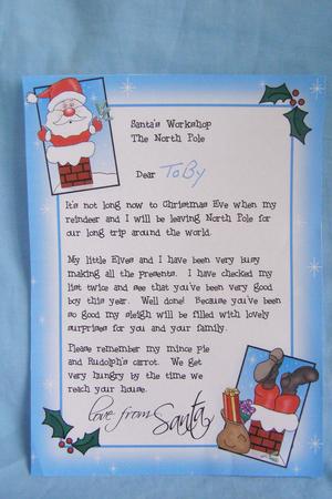Boy's Letter from Santa by Susan Smith