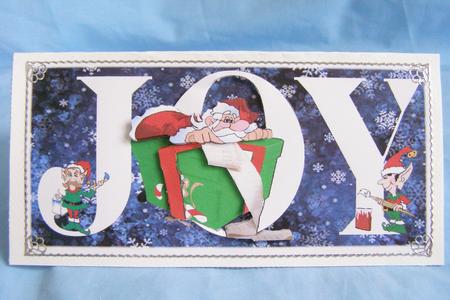 Christmas Joy Large Dl Card Front by Susan Smith