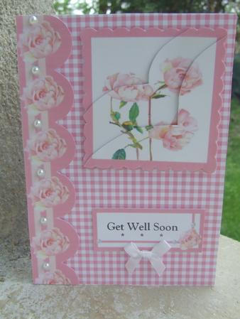 Pearls and Peonies Scalloped Edge Corner Pyramid Design Shee by Susan Smith