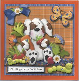 All Things Grow with Love Puppy with Garden Produce by Susan Spencer