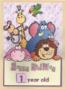 Happy Birthday 1, 2, or 3 Year Old Girl by Susan Spencer