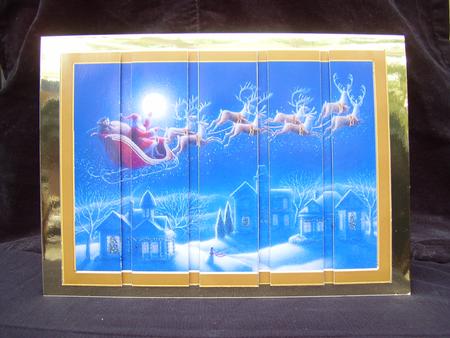 Santa on His Way Card Front and Panels by Susan van Dijk