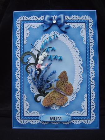 5 x 7 Pearls, Lace and Ribbon Plain Card Base by Susan van Dijk