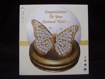 Diamond Butterfly Snow Globe - Diamond Wedding by Susan van Dijk