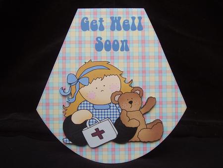 Get Well Soon Bumpkin Wobble Card by Susan van Dijk
