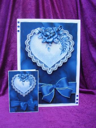 Blue Roses of Love Card Toppers by Susan van Dijk