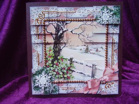 Winter Tale Snow All 4 Corner Stacker Card Front by Susan van Dijk