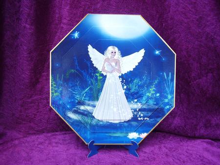 Moonlight Fairy Octagon Shape Pyramid Plate by Susan van Dijk