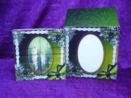 Candle Duo Ice 3in Mini Card Envelope 4 Corner Stacker Aio by Susan van Dijk