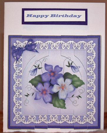 Pretty Viola Quick Card with Circular Side Stacker by Susan Wellhausen