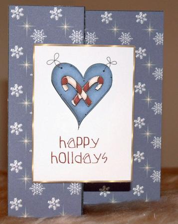 Country Christmas Fold Back Card by Susan Wellhausen