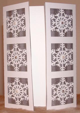 Snowflake Gatefold Border Card by Susan Wellhausen
