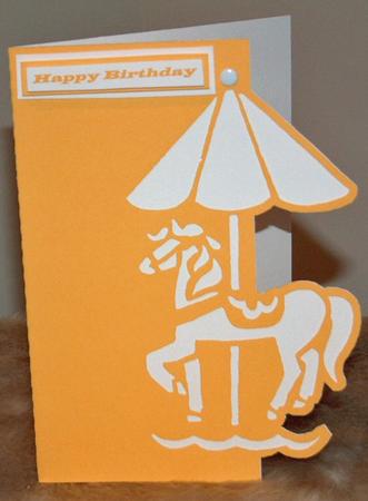 Carousel Over the Edge Card by Susan Wellhausen
