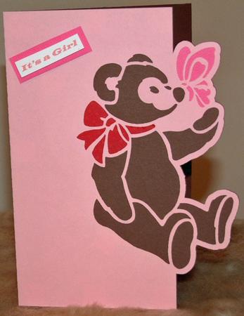 Teddy 3 Over The Edge Card by Susan Wellhausen