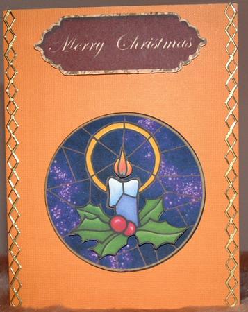 Christmas Candle Plate by Susan Wellhausen