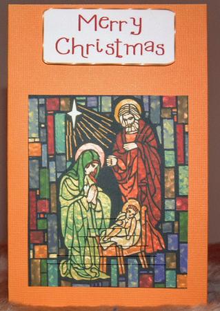 Stained Glass Christmas Pyramid by Susan Wellhausen