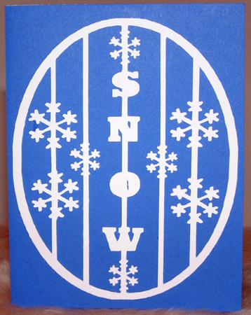 Christmas Snow Oval by Susan Wellhausen